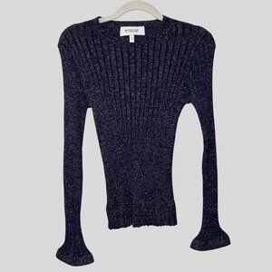 DEREK LAM IO CROSBY Blue Metallic Sweater Size S/P